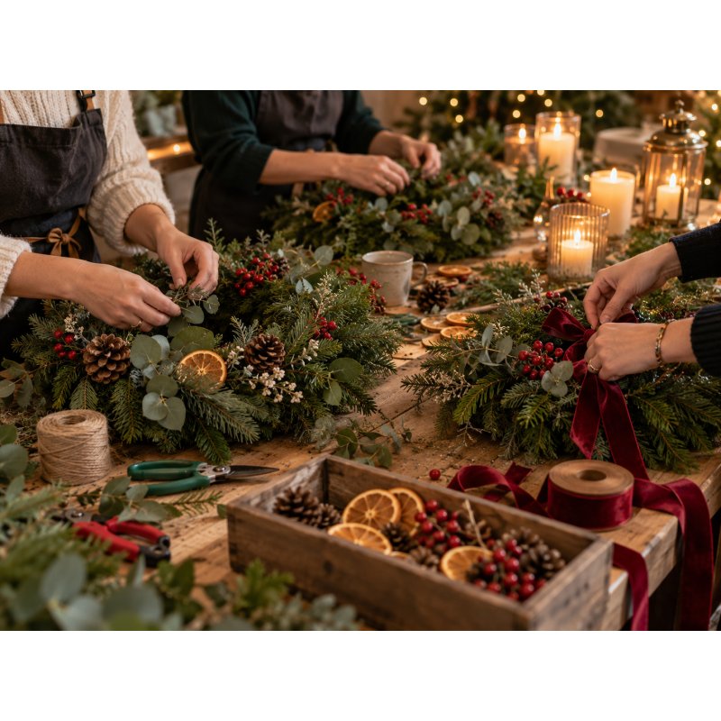 Festive Wreath Making Workshop - Wednesday 2nd December Festive Wreath Making Workshop - Wednesday 2nd December
