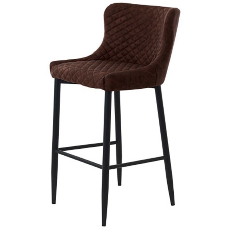 Unique Ottowa Bar Stool Brown PU with Black Metal Legs Unique Ottowa Bar Stool Brown PU with Black Metal Legs