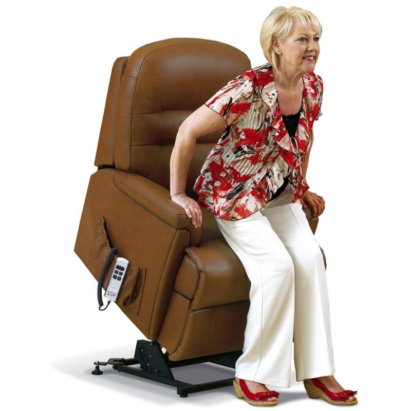 Keswick Leather Small 1-motor Electric Riser Recliner Keswick Leather Small 1-motor Electric Riser Recliner