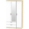 Galahad Tall Triple 2 Drawer Mirror Robe Galahad Tall Triple 2 Drawer Mirror Robe