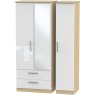 Lancelot Triple 2 Drawer Mirror Robe Lancelot Triple 2 Drawer Mirror Robe