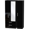 Lancelot Triple 2 Drawer Mirror Robe Lancelot Triple 2 Drawer Mirror Robe