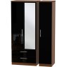 Lancelot Triple 2 Drawer Mirror Robe Lancelot Triple 2 Drawer Mirror Robe