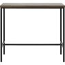 Remi Smoked Oak Bar Table with Black Metal Legs Remi Smoked Oak Bar Table with Black Metal Legs