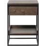 Remi Smoked Oak Lamp Table Remi Smoked Oak Lamp Table