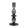 Present Time Home Decor Candle Holder Glass Art Bubbles BK