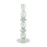 Present Time Home Decor Candle Holder Glass Art Bubbles Large GR