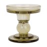 Present Time Home Decor Candle Holder Glass Art Moss Green