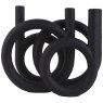 Present Time Home Decor Candle Holder Ring Black