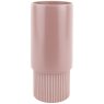 Present Time Home Decor Plant Pot Ribbed High Faded Pink