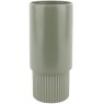 Present Time Home Decor Plant Pot Ribbed High Grayed Jade