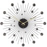 Present Time Home Decor Wall Clock Sunburst Large Black