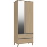 Trotton 2 Door Combi Robe with Mirror Trotton 2 Door Combi Robe with Mirror