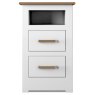 Modo Bedroom 2 Drawer Open Shelf Narrow Bedside Modo Bedroom 2 Drawer Open Shelf Narrow Bedside