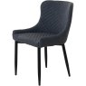 Ottowa Ottowa Dining Chair - Brown PU with Black Metal Legs