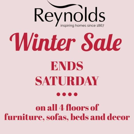 Winter Sale Ends Saturday 28th February 5.30pm ⏰ www.reynoldsfurniture.co.uk/